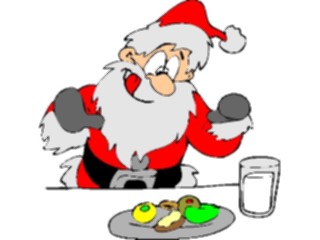 Sticker Custom Preview Image #071251 Holidays Christmas Santa Reindeer Santa Cookies