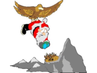 Sticker Custom Preview Image #071260 Holidays Christmas Santa Reindeer Santa Deliveringto Eagles