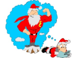 Sticker Custom Preview Image #071270 Holidays Christmas Santa Reindeer Santa Dreaming