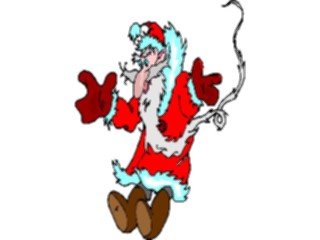 Sticker Custom Preview Image #071314 Holidays Christmas Santa Reindeer Santa Falling