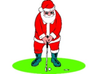 Sticker Custom Preview Image #071332 Holidays Christmas Santa Reindeer Santa Golfing1
