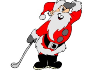Sticker Custom Preview Image #071334 Holidays Christmas Santa Reindeer Santa Golfing3