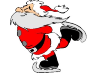 Sticker Custom Preview Image #071342 Holidays Christmas Santa Reindeer Santa Ice Skating