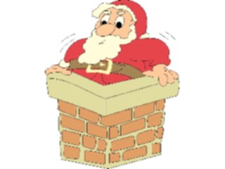 Sticker Custom Preview Image #071345 Holidays Christmas Santa Reindeer Santain Chimney01