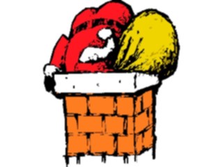 Sticker Custom Preview Image #071348 Holidays Christmas Santa Reindeer Santain Chimney04