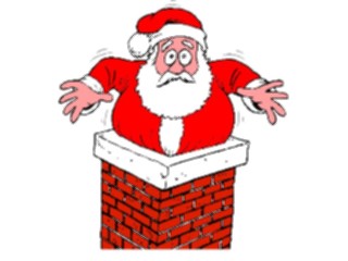 Sticker Custom Preview Image #071353 Holidays Christmas Santa Reindeer Santain Chimney09