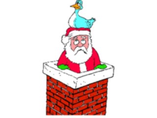 Sticker Custom Preview Image #071355 Holidays Christmas Santa Reindeer Santain Chimney11