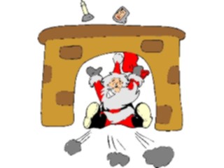 Sticker Custom Preview Image #071366 Holidays Christmas Santa Reindeer Santain Fireplace3