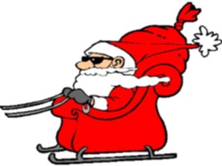 Sticker Custom Preview Image #071371 Holidays Christmas Santa Reindeer Santain Sleigh