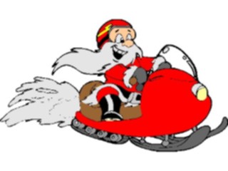 Sticker Custom Preview Image #071373 Holidays Christmas Santa Reindeer Santain Snowmobile