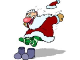 Sticker Custom Preview Image #071376 Holidays Christmas Santa Reindeer Santa Jumping