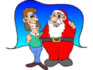 Sticker Custom Preview Image #071386 Holidays Christmas Santa Reindeer Santa Man