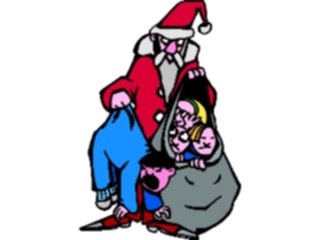 Sticker Custom Preview Image #071388 Holidays Christmas Santa Reindeer Santa Mean