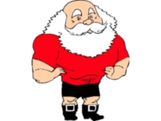 Sticker Custom Preview Image #071393 Holidays Christmas Santa Reindeer Santa Muscular