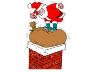 Sticker Custom Preview Image #071395 Holidays Christmas Santa Reindeer Santaon Chimney