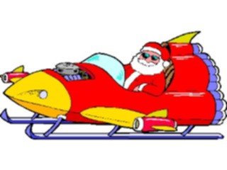 Sticker Custom Preview Image #071397 Holidays Christmas Santa Reindeer Santaon Jet Sled