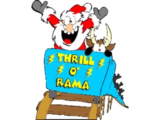 Sticker Custom Preview Image #071403 Holidays Christmas Santa Reindeer Santaon Roller Coaster