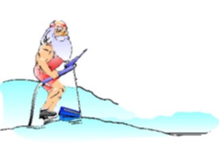 Sticker Custom Preview Image #071407 Holidays Christmas Santa Reindeer Santaon Stairclimber