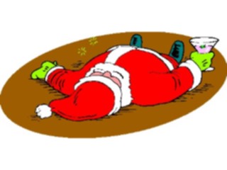 Sticker Custom Preview Image #071416 Holidays Christmas Santa Reindeer Santa Passed Out