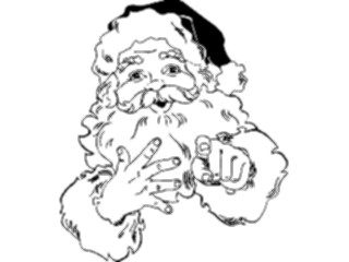 Sticker Custom Preview Image #071429 Holidays Christmas Santa Reindeer Santa Pointing