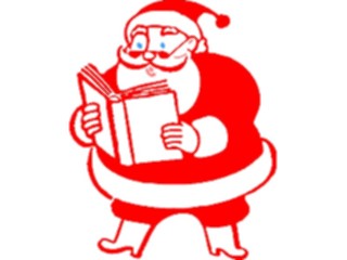 Sticker Custom Preview Image #071433 Holidays Christmas Santa Reindeer Santa Reading2