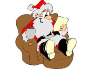Sticker Custom Preview Image #071434 Holidays Christmas Santa Reindeer Santa Reading3