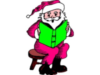 Sticker Custom Preview Image #071435 Holidays Christmas Santa Reindeer Santa Reading4
