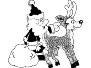 Sticker Custom Preview Image #071442 Holidays Christmas Santa Reindeer Santa Reindeer06