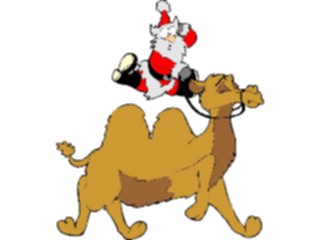 Sticker Custom Preview Image #071467 Holidays Christmas Santa Reindeer Santa Riding Camel