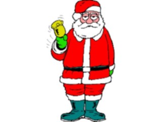 Sticker Custom Preview Image #071470 Holidays Christmas Santa Reindeer Santa Ringing Bell2