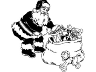 Sticker Custom Preview Image #071488 Holidays Christmas Santa Reindeer Santa Sack14