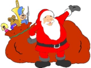 Sticker Custom Preview Image #071504 Holidays Christmas Santa Reindeer Santa Sack30