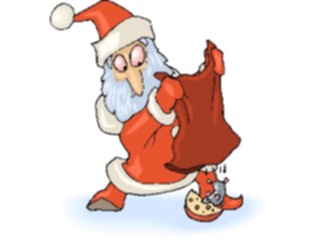 Sticker Custom Preview Image #071508 Holidays Christmas Santa Reindeer Santa Sack34