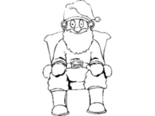 Sticker Custom Preview Image #071523 Holidays Christmas Santa Reindeer Santa Sitting2