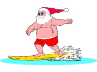 Sticker Custom Preview Image #071547 Holidays Christmas Santa Reindeer Santa Surfing