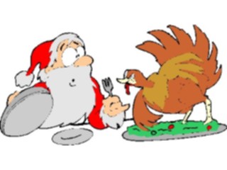 Sticker Custom Preview Image #071564 Holidays Christmas Santa Reindeer Santa Turkey