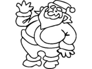 Sticker Custom Preview Image #071566 Holidays Christmas Santa Reindeer Santa Waving1