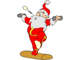 Sticker Custom Preview Image #071570 Holidays Christmas Santa Reindeer Santa Weight Lifting3