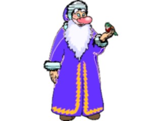 Sticker Custom Preview Image #071573 Holidays Christmas Santa Reindeer Santawith Bird