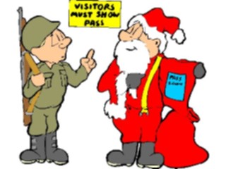 Sticker Custom Preview Image #071598 Holidays Christmas Santa Reindeer Santawith Soldier