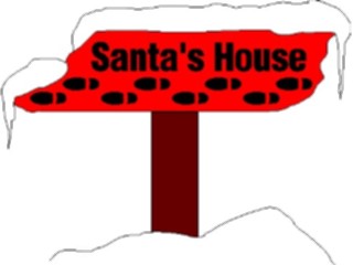 Sticker Custom Preview Image #071616 Holidays Christmas Santa Reindeer Santas House Sign