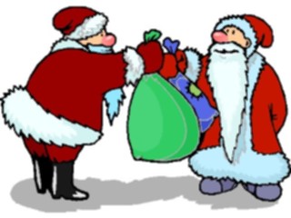 Sticker Custom Preview Image #071622 Holidays Christmas Santa Reindeer Santas Sacks