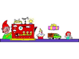 Sticker Custom Preview Image #071637 Holidays Christmas Santa Reindeer Toy Making Machine2