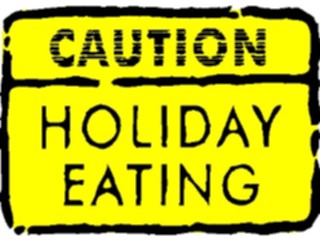 Sticker Custom Preview Image #071654 Holidays Christmas Titles Frames Caution Holiday Eating