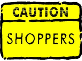 Sticker Custom Preview Image #071655 Holidays Christmas Titles Frames Caution Shoppers