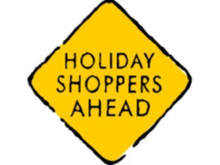 Sticker Custom Preview Image #071719 Holidays Christmas Titles Frames Holiday Shoppers Ahead