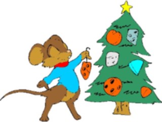 Sticker Custom Preview Image #071894 Holidays Christmas Trees Ornaments Decorating Tree Mouse