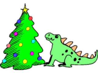 Sticker Custom Preview Image #071895 Holidays Christmas Trees Ornaments Dinosaur Tree1