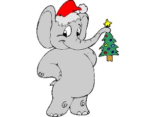 Sticker Custom Preview Image #071898 Holidays Christmas Trees Ornaments Elephant Tree