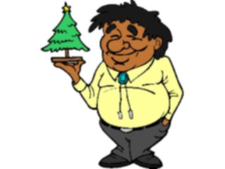 Sticker Custom Preview Image #071907 Holidays Christmas Trees Ornaments Man Tiny Tree2